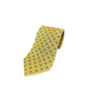 Brooks Brothers Gold 100% Silk Tie Made In USA‎ 58x3.25 Geometric Pattern